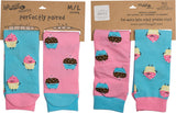 Socks: Late Night Snacks: Cupcakes  Perfectly Paired Unisex