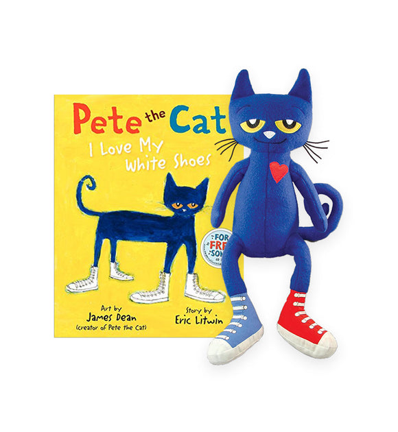 Pete The Cat, I Love my White Shoes Book &  Plush Set by Eric Litman