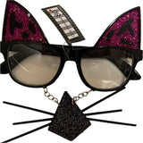 Cat sequin glasses with nose