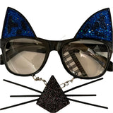 Cat sequin glasses with nose