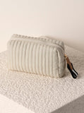 Shiraleah Small Ezra Boxy Cosmetic pouch in Ivory