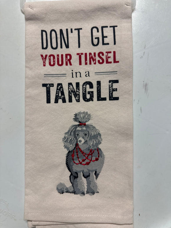 Tea Towel-Don't Get Your Tinsel In A Tangle