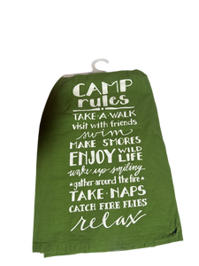 Tea Towels: Camp Rules
