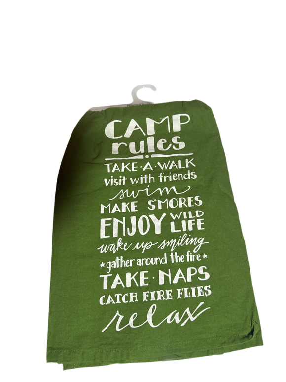 Tea Towels: Camp Rules