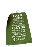 Tea Towels: Camp Rules