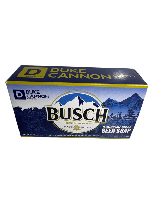 Busch Mountain-Sized Beer Soap. Refreshing Sandlewood scent
