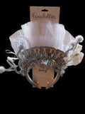 " Bride" Tulle and silver tinsel hair headband