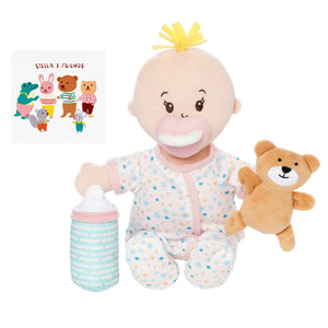 Love, Stella Sleepy Time Set Peach with Blonde Tuft