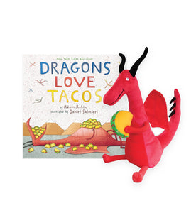 Dragon's Love Taco's Book set and Matching Red Dragon Plush Doll