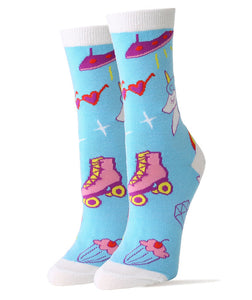 Cute AF Women's funny crew Unicorn socks
