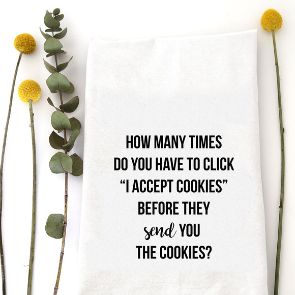 Tea Towel: Accept Cookies