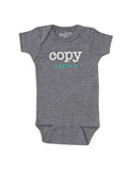 Twins Onesies:  One says: "COPY"  One says:  "PASTE"