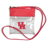 University of Houston Game Day Clear Crossbody Bag with Red Tassle