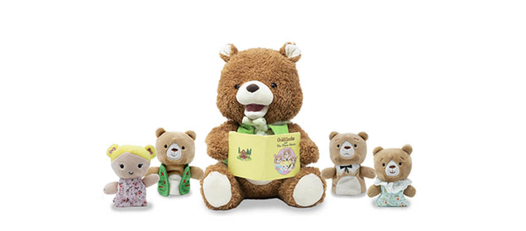 Bradford the Storytelling Bear with finger puppet friends Laugh Out Loud Expressions