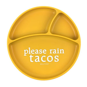 Plate: please rain tacos