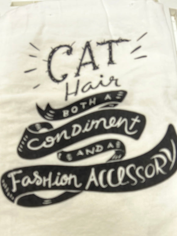 Cat hair both a condiment and a fashion accessory