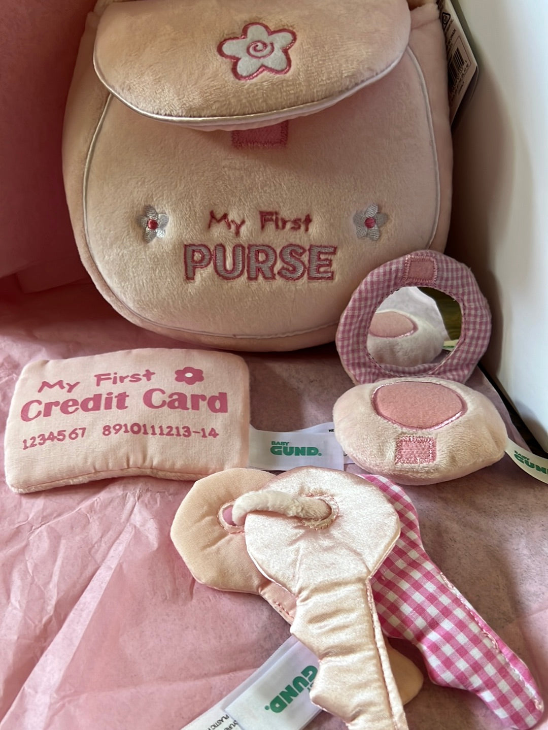 Name Embroidered Plush Purse Set - Custom Baby Gifts - RitzPix | RitzPix