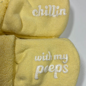 Chillin with my peeps infant socks Newborn Pink Socks