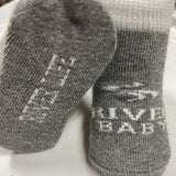 "River Baby" infant Bootie socks